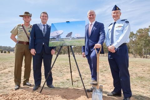 Australian Deputy Prime Minister Michael McCormack Turns First Sod at Satellite Ground Station East, Kapooka