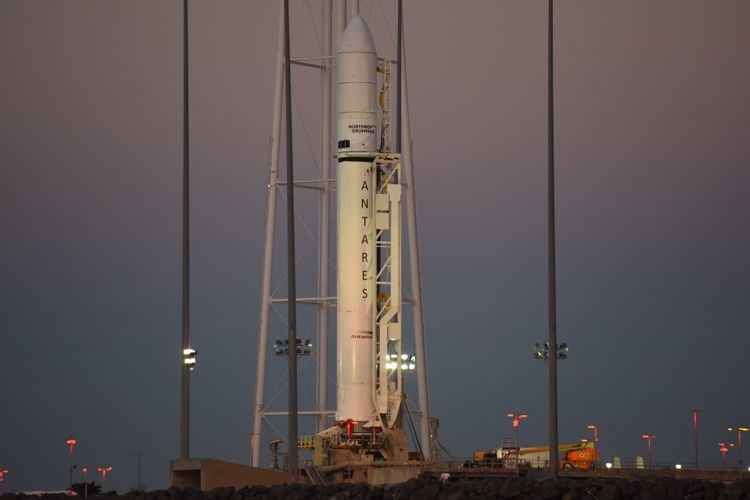 Northrop Grumman's Antares Rocket on the launch pad. (Image credit: Northrop Grumman)