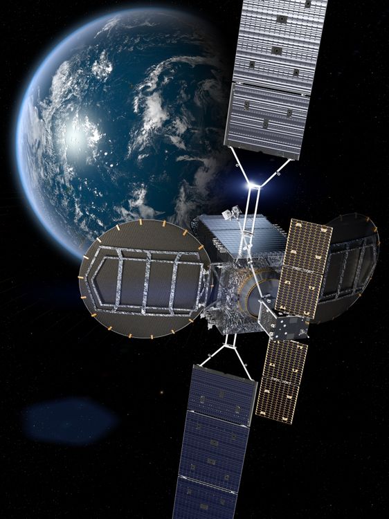 An artist's rendering of a Mission Extension Pod attached to a client vehicle.