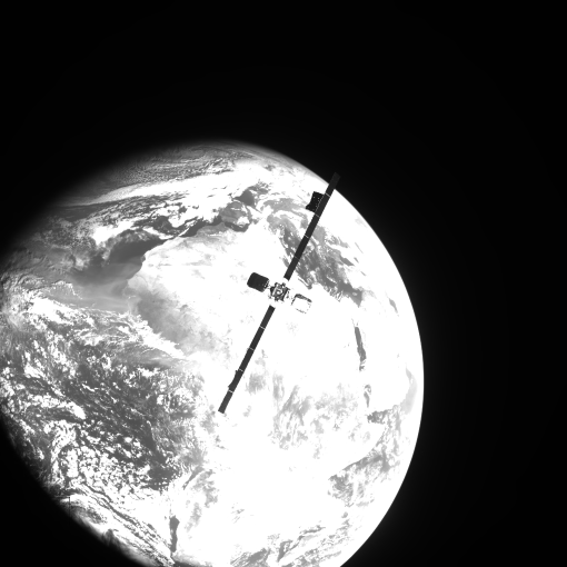 An image of Intelsat 10-02 taken by MEV-2 during a calibration approach. 