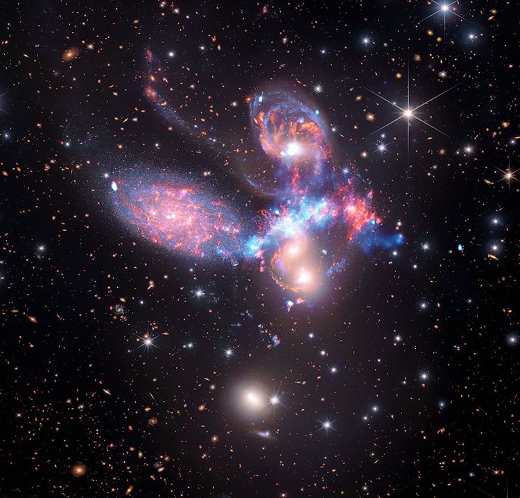 NASA's Chandra Adds X-ray Vision to Webb Images - Stephan's Quintet Composite