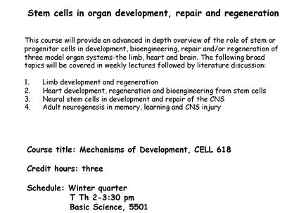 CELL 618 Course Announcement