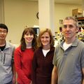 Study co-authors (from left, Xianqiang Song, Jennifer Michel, April Goehring and Eric Gouaux)