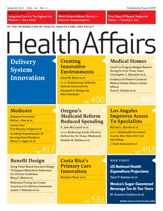 March 2017 Health Affairs cover