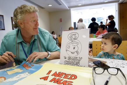 Cartoonists visit Doernbecher