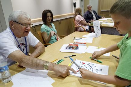 Cartoonists visit Doernbecher