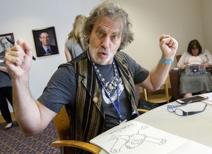 Cartoonists visit Doernbecher