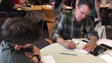 VIDEO: Cartoonists visit Doernbecher