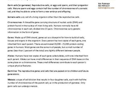 Germline editing: Definition of key terms