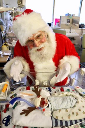 Santa visits NICU