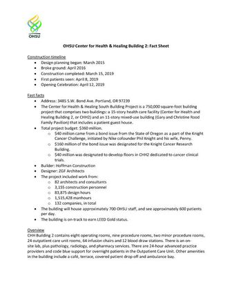 CHH2 Fact Sheet