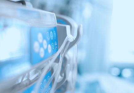 Medical equipment in the ICU ward