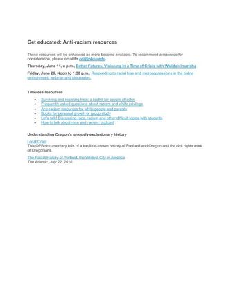 Anti-racism resources
