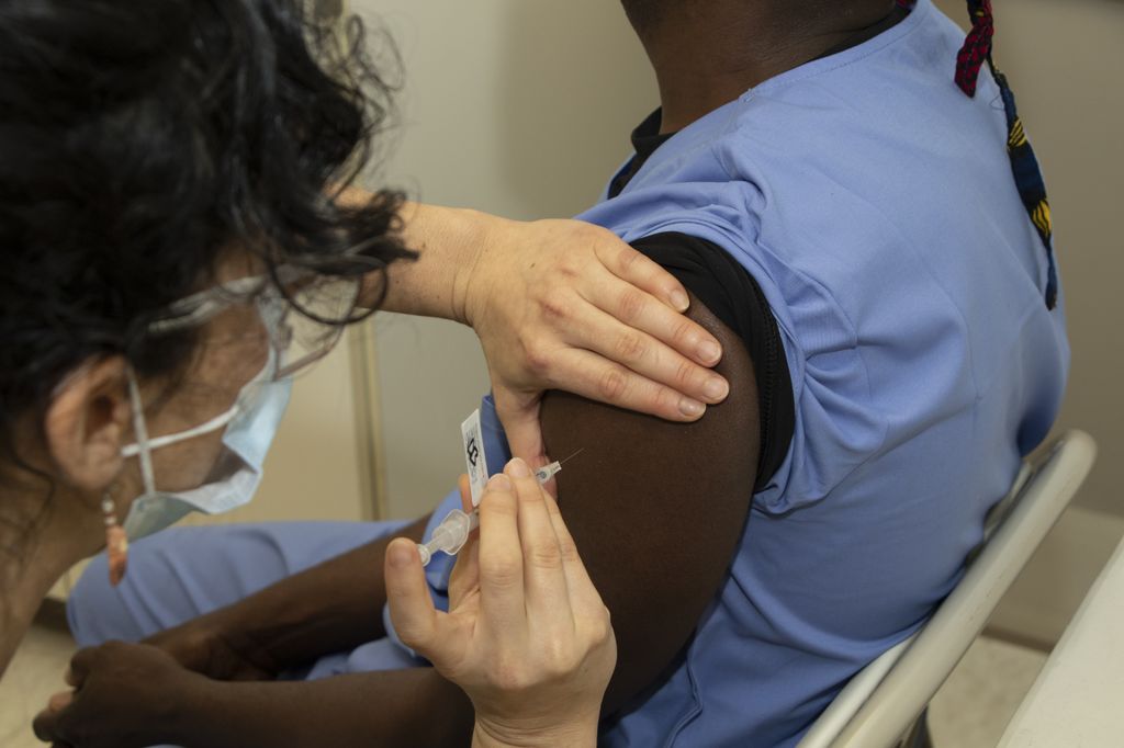 OHSU staff receive second COVID-19 vaccine shot