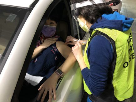 Drive-through COVID-19 vaccine clinics