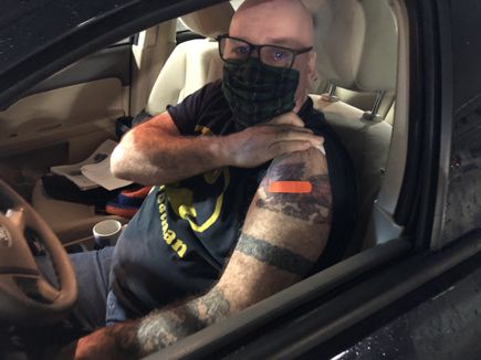 Drive-through COVID-19 vaccine clinics