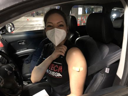 Drive-through COVID-19 vaccine clinics