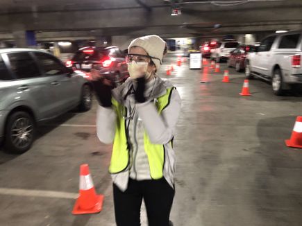 Drive-through COVID-19 vaccine clinics