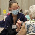 Seniors receive COVID vaccinations