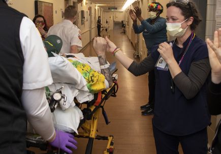 COVID-19 patient discharged