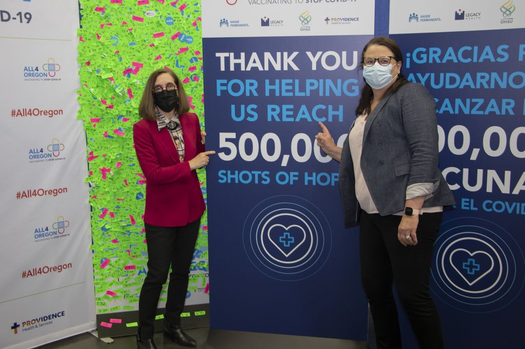 Governor Visits All4Oregon COVID-19 Vaccination Site