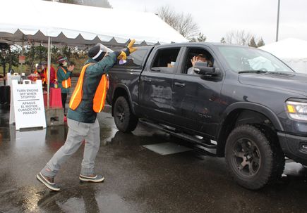 COVID drive-through vaccination