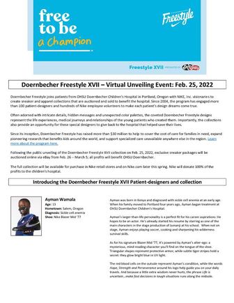 Doernbecher Freestyle XVII_Media One-pager