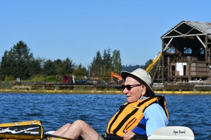 Jerry Widawski kayaking