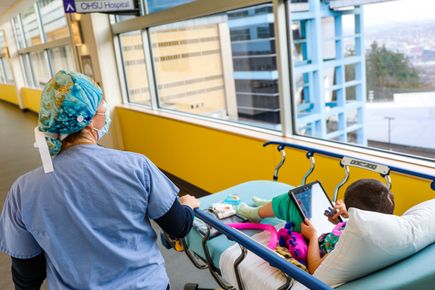 Jess Calvert, an OHSU Child Life Specialist