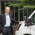 Dr. Brian Druker with KCI van