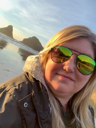 Kylie Swenson at the beach