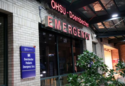 OHSU Emergency Dept. at Night