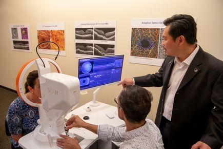 Optical coherence tomography scan demonstration