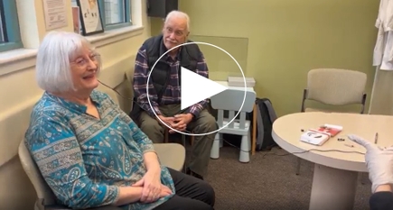 Video Download: Cochlear implant patient hears spouse through device for the first time