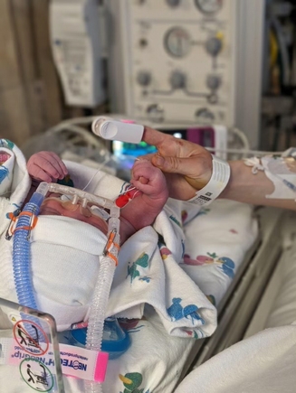 Bonding with Clara at OHSU NICU