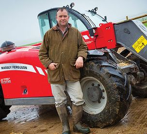 Handling the lot! How one farmer can't do without his most precious asset