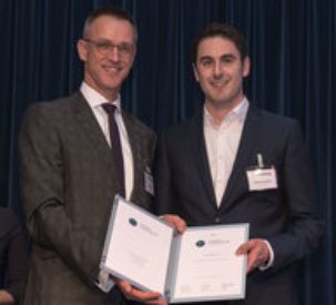 Award for dedicated young engineer, Thiemo Buchner, for developing the Fendt Xaver