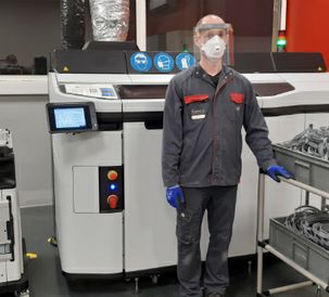 MF uses 3D printing to supply full face shields to local medical staff