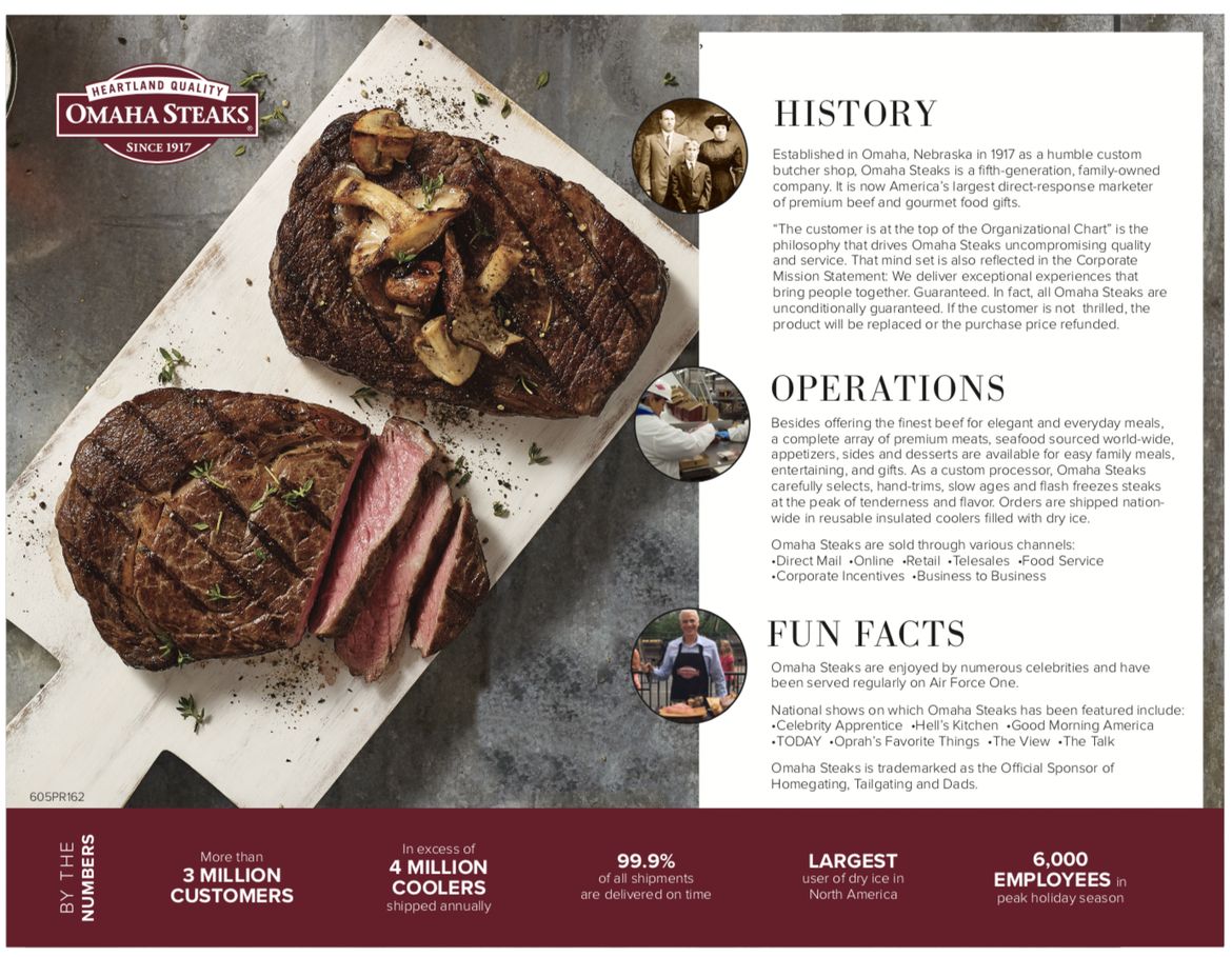 Fact Sheet Omaha Steaks News Hub