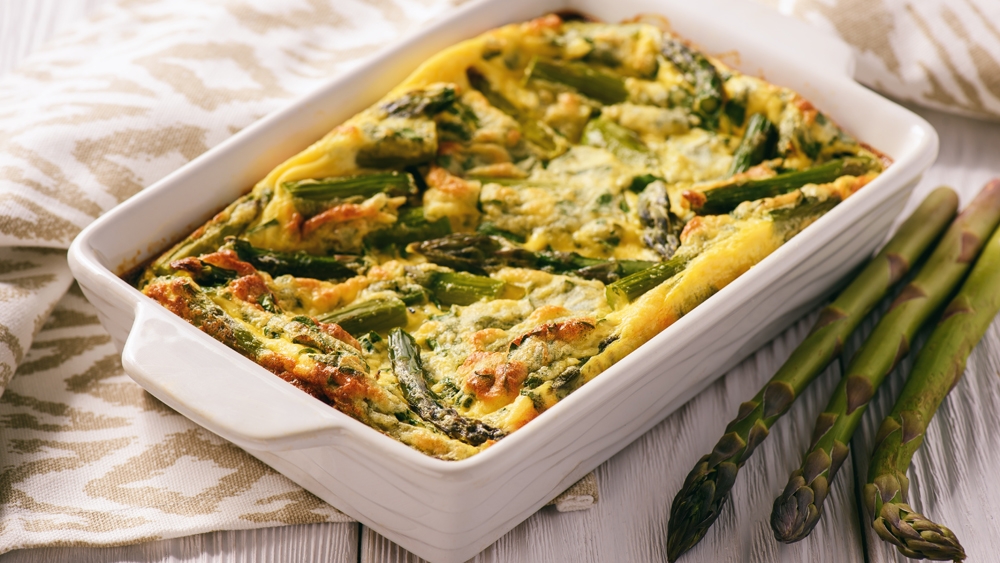 Delicious egg and asparagus frittata