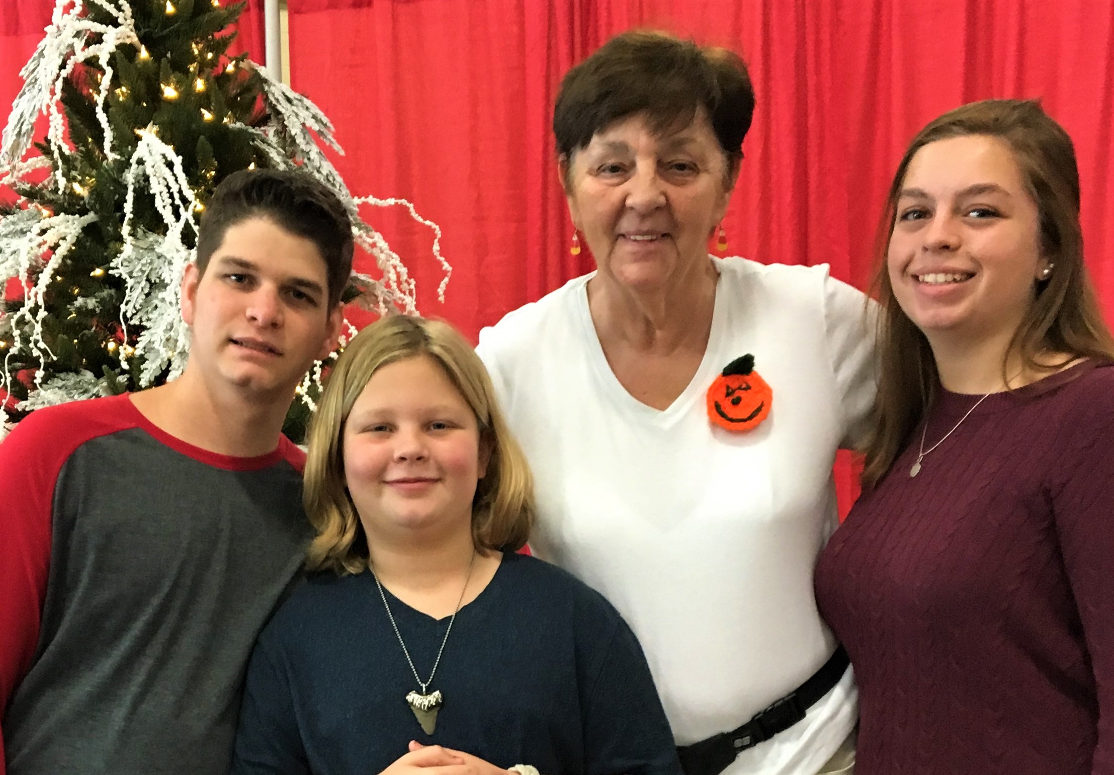 Patricia Connors with her grandchildren Zack, Kerry and Elayna.