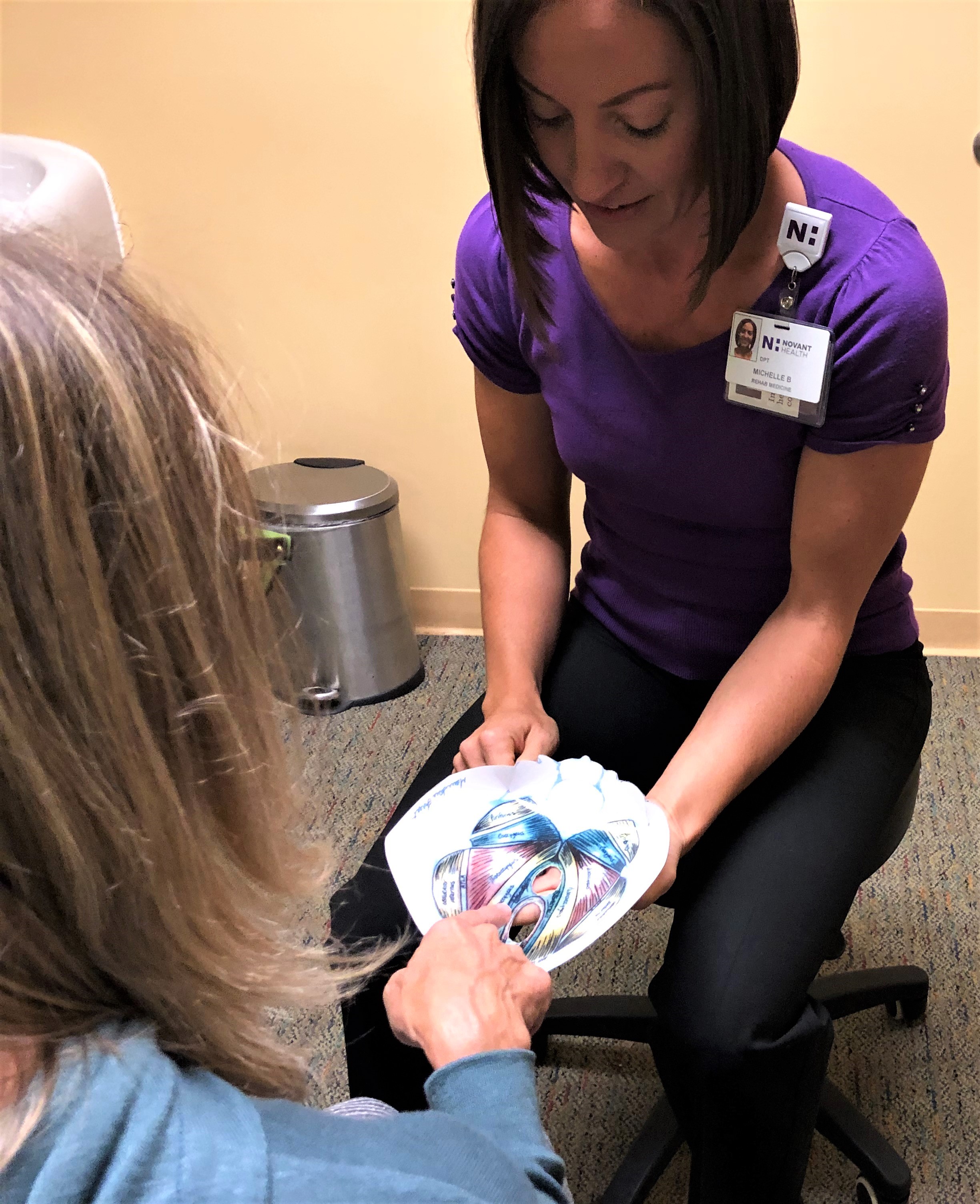 Benoit explains the pelvic floor muscles. Benoit explains the pelvic floor muscles.