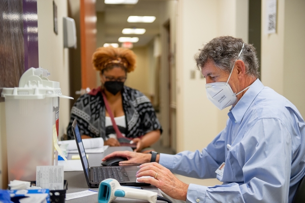 covid vaccine doctor and patient