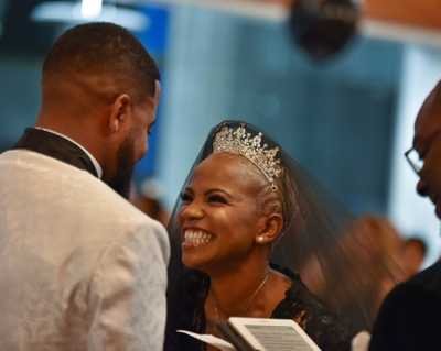 Roslyn and Ray on their wedding day.