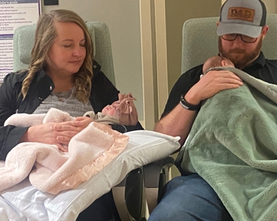 Hayes with Twins NICU