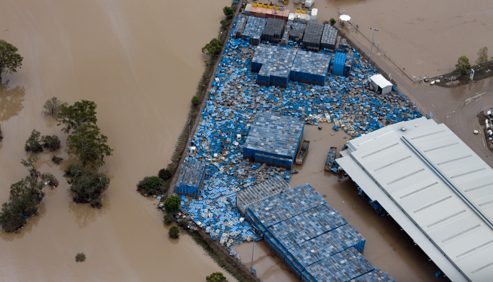 Brisbane Flood 2011 Aerial View Business Loss