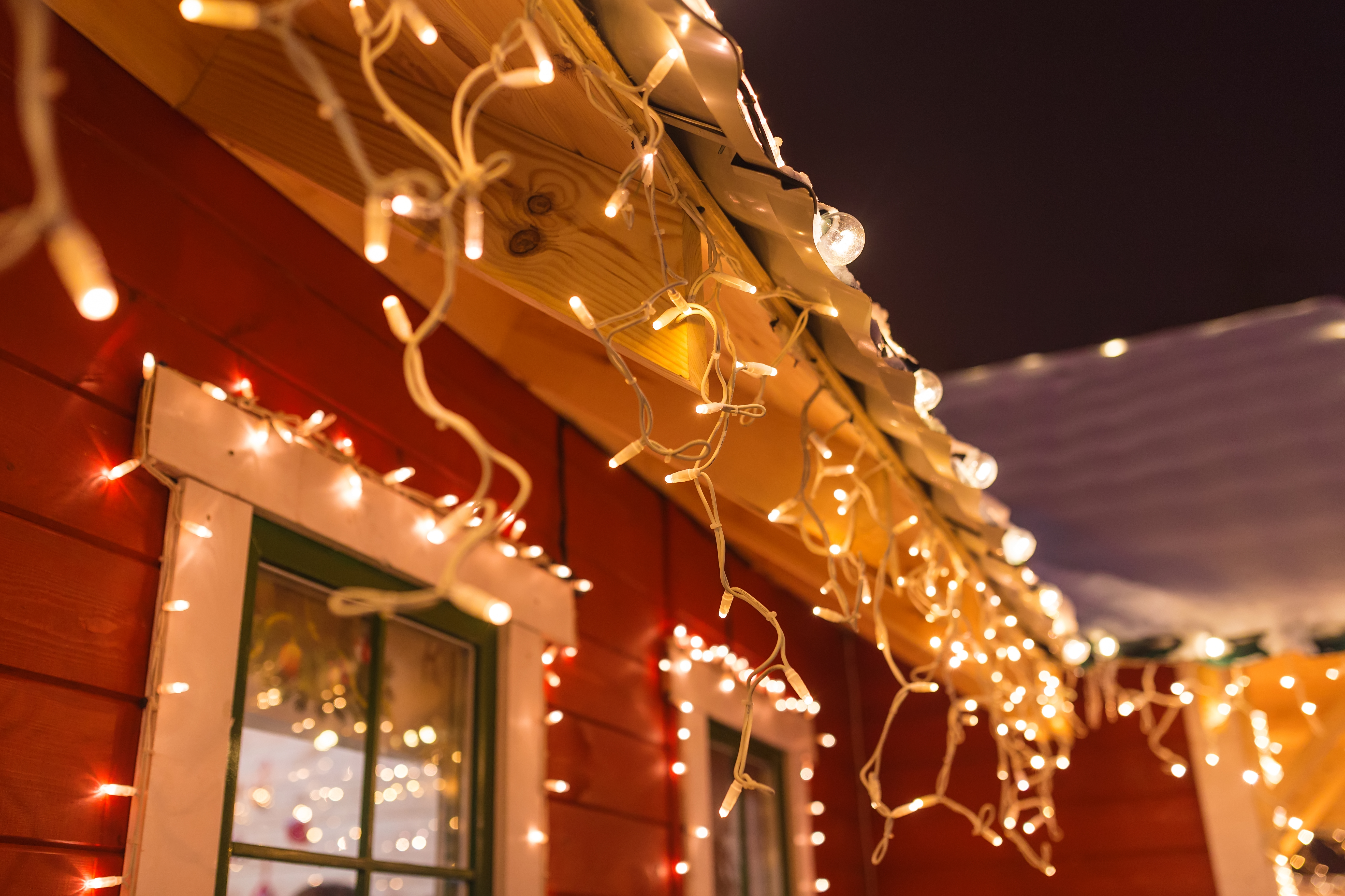 Check your holiday lights, decorations, and extension cords for damage before using them.