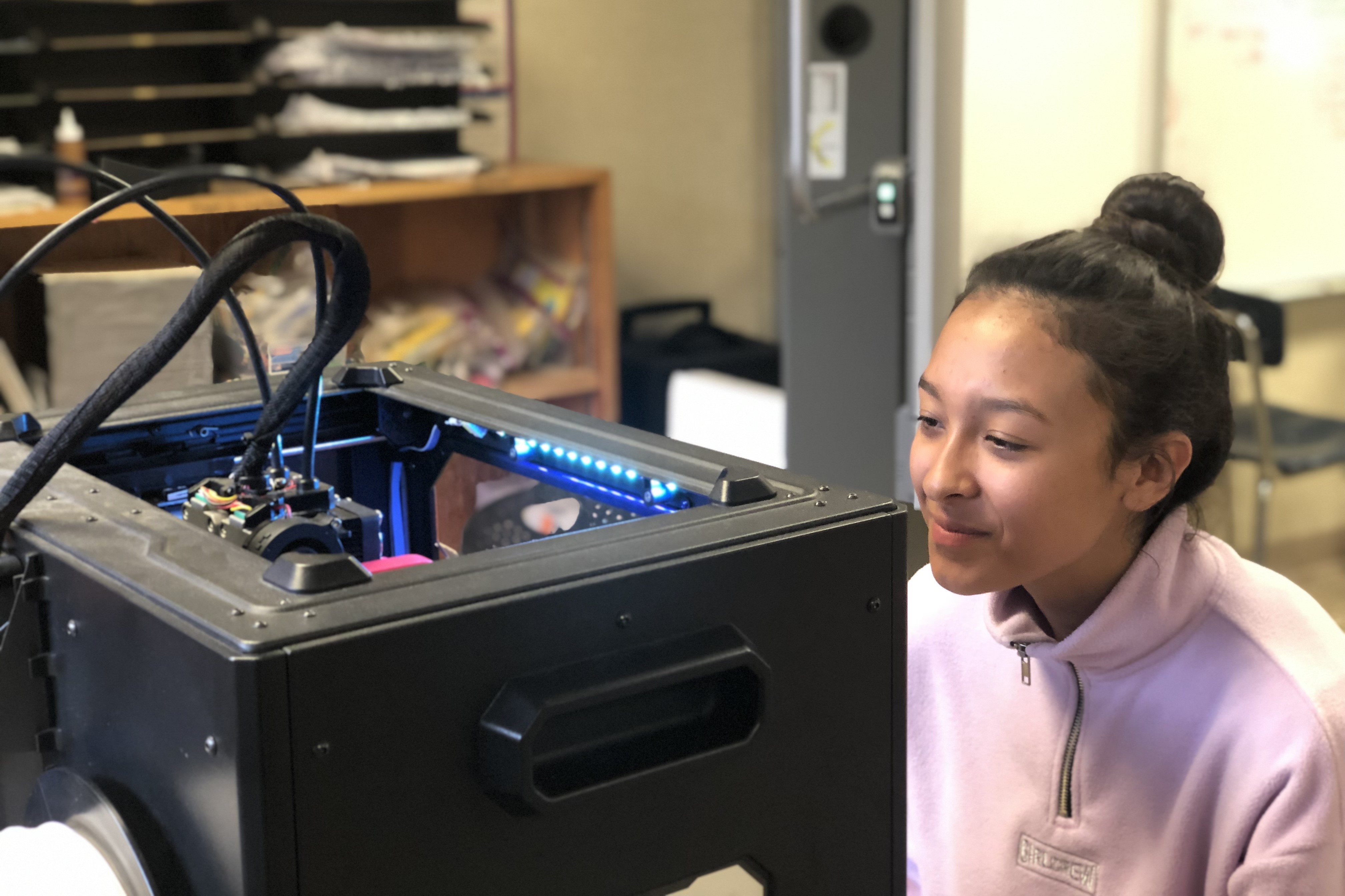 Lori Castaneda worked on a variety of projects with DIY Girls, including using 3D printers to build circuit boards.