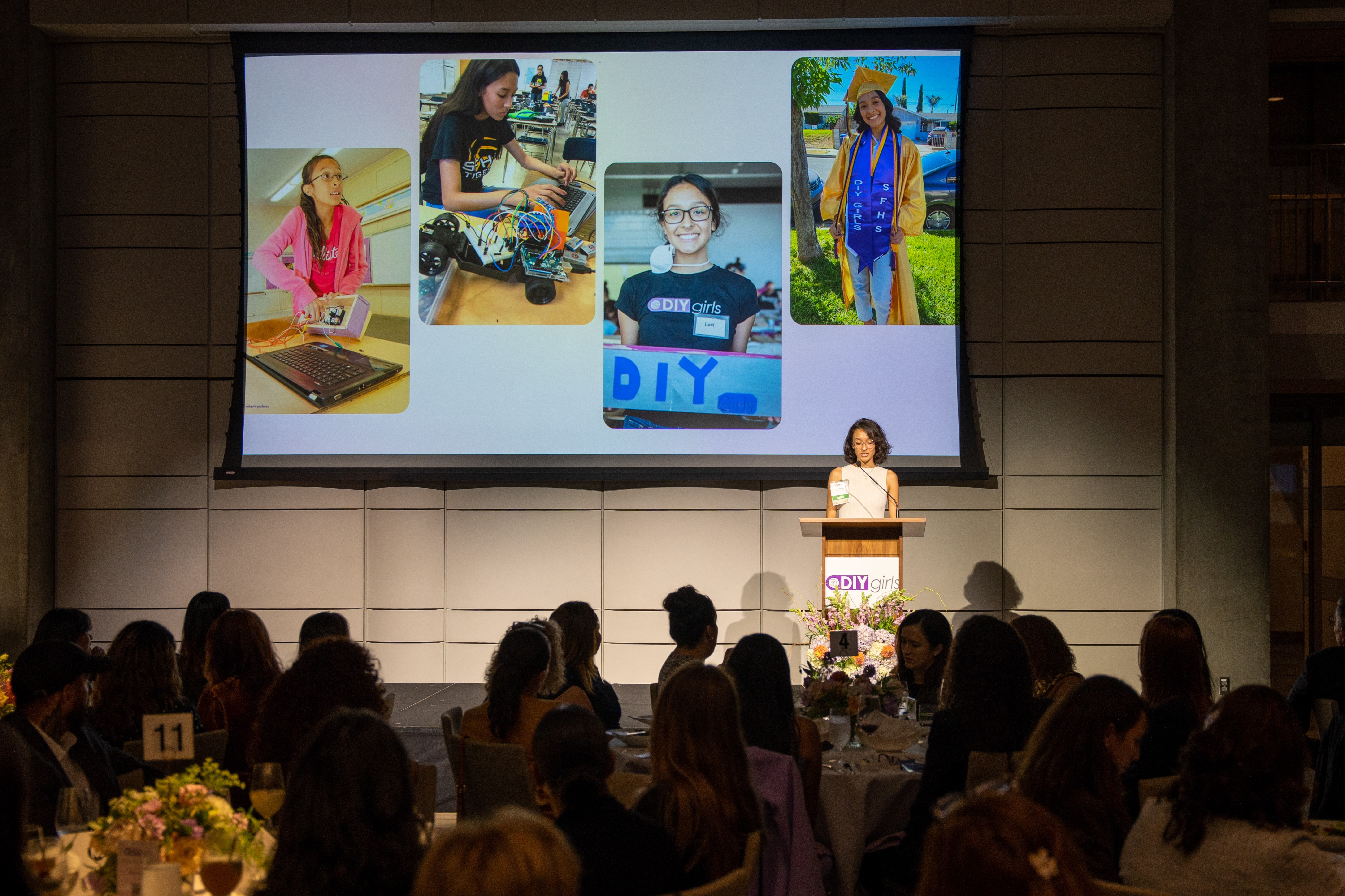At the DIY Girls’ 2024 Gala, Lori Castaneda reflected on her STEAM education that started in the fifth-grade creative electronics program.