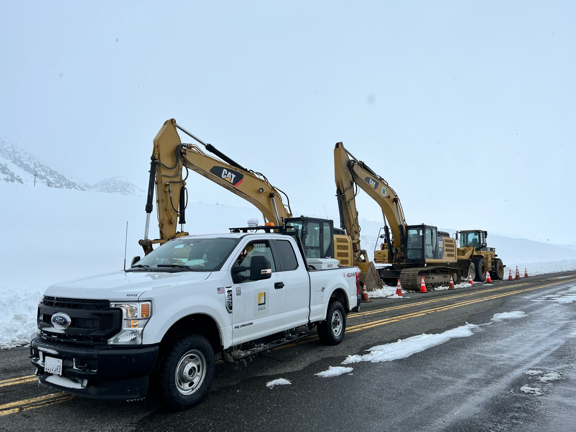 Four-wheel drive vehicles are among the necessities for SCE crews responding to snowstorms.